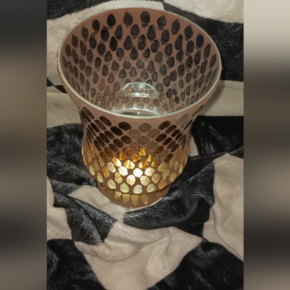Mosaic brown candle holder from yankee candle - Picture 2 of 2